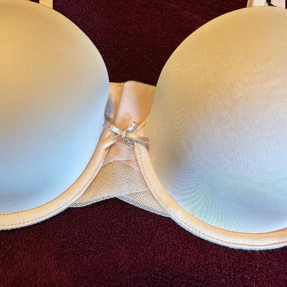 VICTORIA’S SECRET (New) Women’s 34C Blush Pink Lined Underwire Strapless Bra - Picture 3 of 10